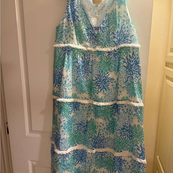Sail to Sable Coral Print blue/turquoise. - Picture 3 of 4